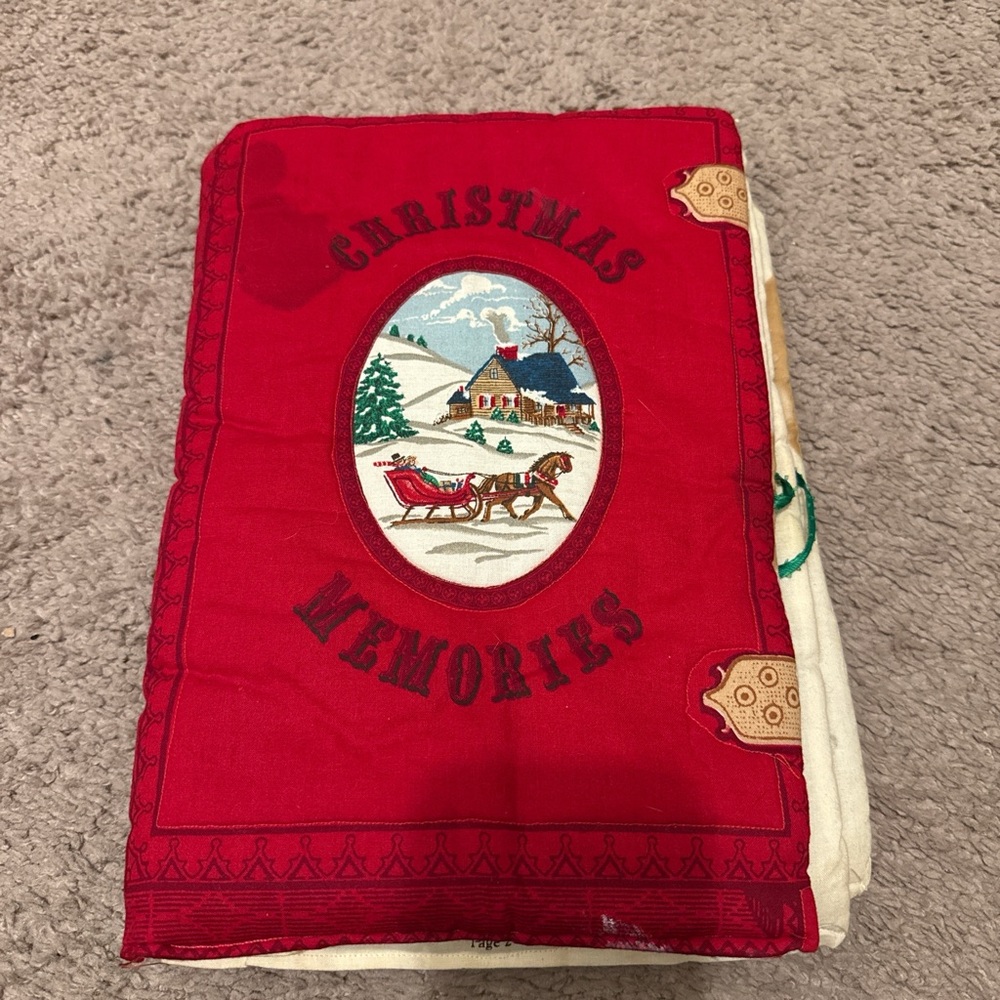 Vintage Cloth Christmas Memories Book of Poems